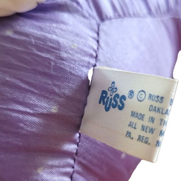 VTG RUSS BERRIE SPRINGTIME MOMENTS EASTER BUNNY RABBIT 9" Plush Puffalump KO - Picture 5 of 5